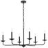 Elegant Lighting Cohen 42" Wide Black 6-Light Chandelier