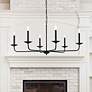 2_Elegant Lighting Cohen 42" Wide Black 6-Light Chandelier