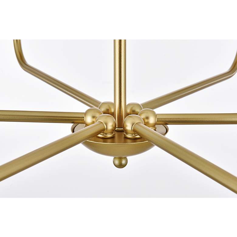 Image 5 Elegant Lighting Cohen 42" Wide Brass and Black 6-Light Chandelier more views