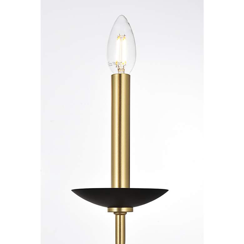 Image 6 Elegant Lighting Cohen 42" Wide Brass and Black 6-Light Chandelier more views