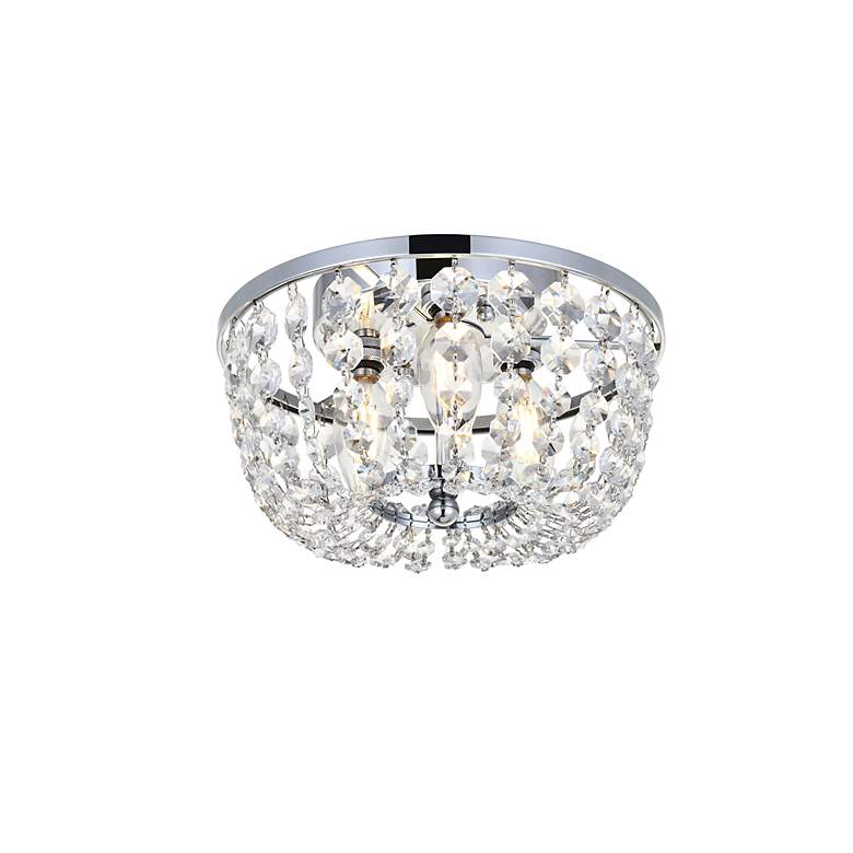 Image 4 Elegant Lighting Cora 10" Wide Crystal Glass Flush Mount more views