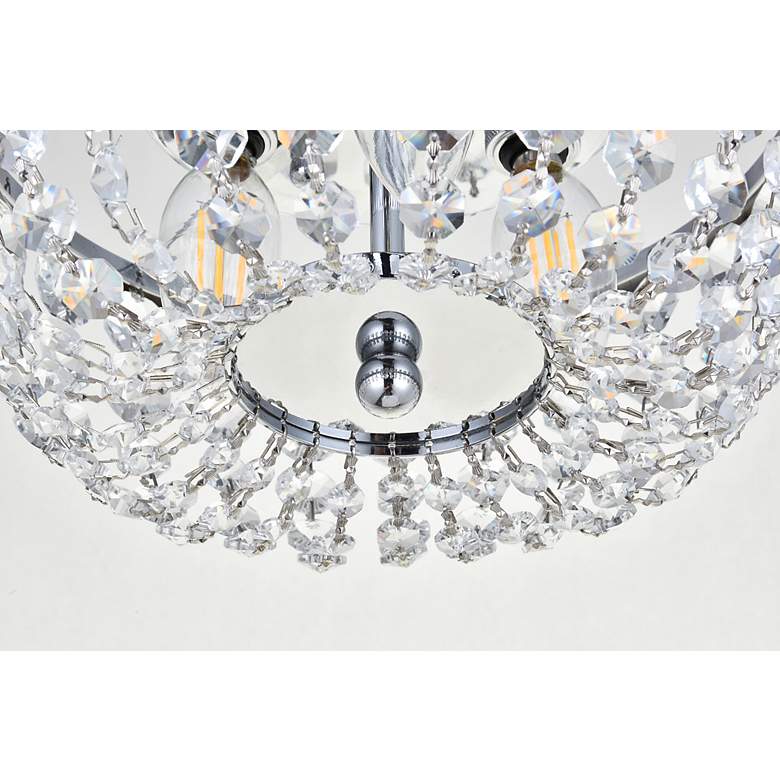 Image 5 Elegant Lighting Cora 10" Wide Crystal Glass Flush Mount more views