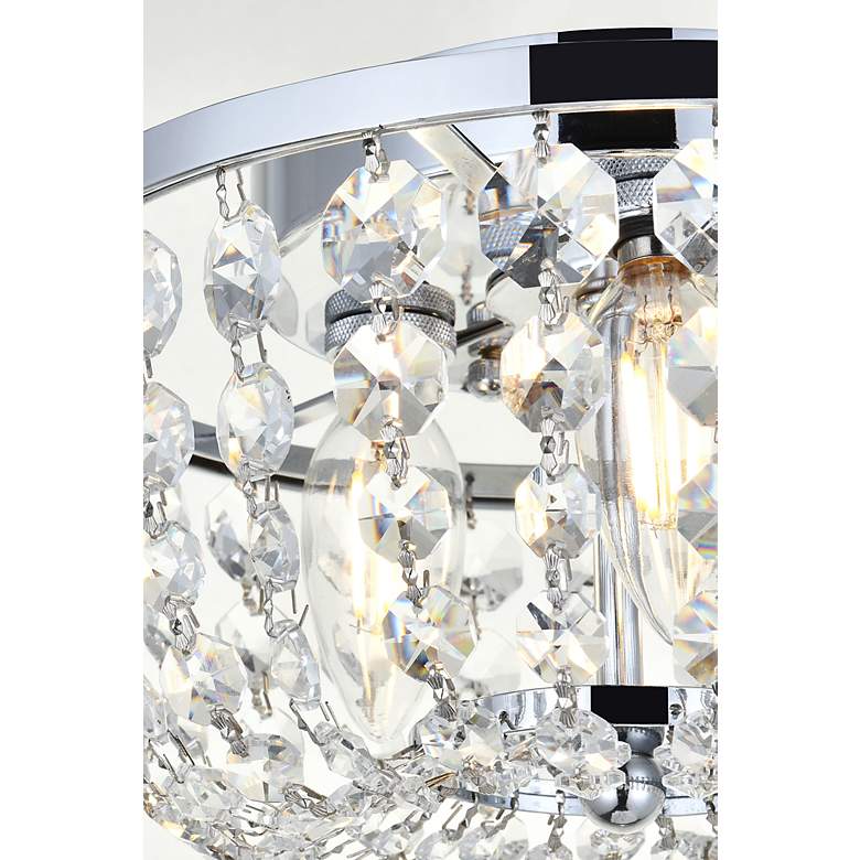 Image 6 Elegant Lighting Cora 10" Wide Crystal Glass Flush Mount more views