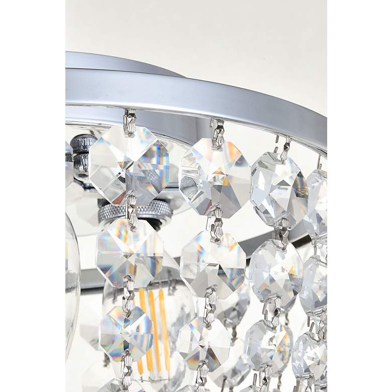 Image 7 Elegant Lighting Cora 10" Wide Crystal Glass Flush Mount more views