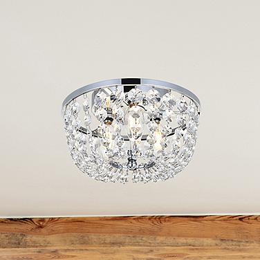 Elegant Lighting Cora 10" Wide Crystal Glass Flush Mount