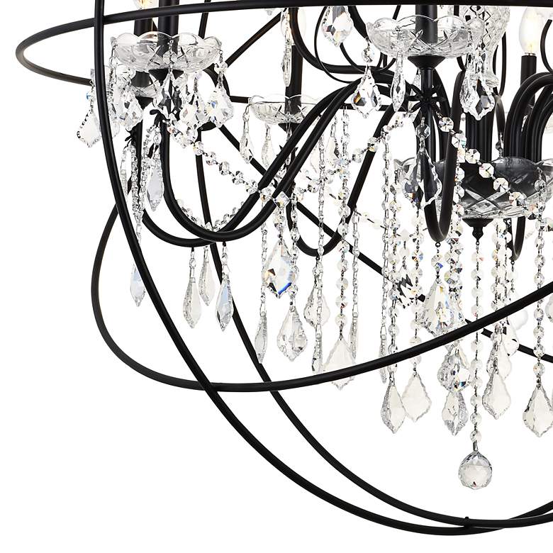 Image 4 Elegant Lighting Cordelia 43 1/2" Black Crystal 12-Light Chandelier more views