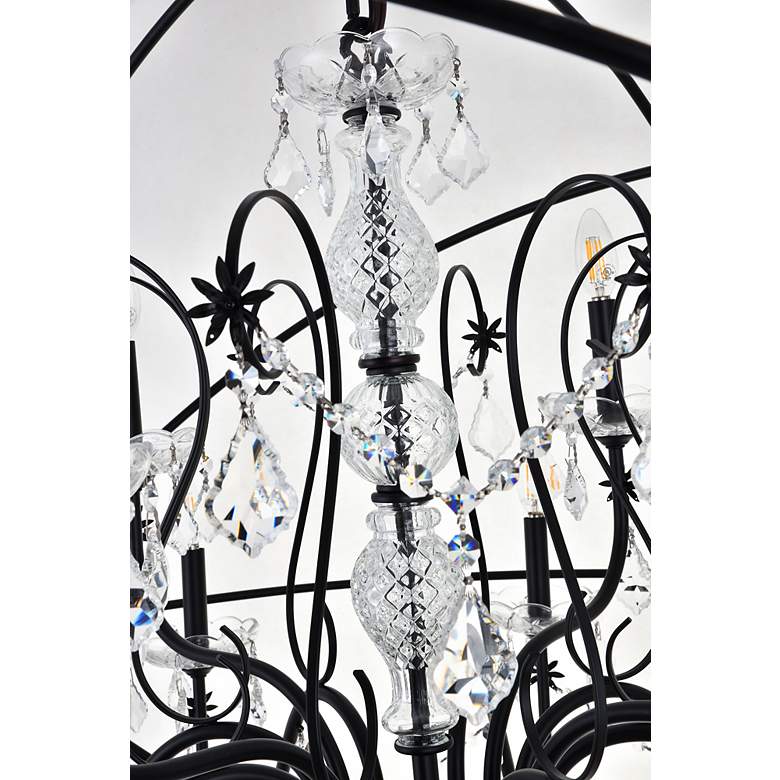 Image 6 Elegant Lighting Cordelia 43 1/2" Black Crystal 12-Light Chandelier more views