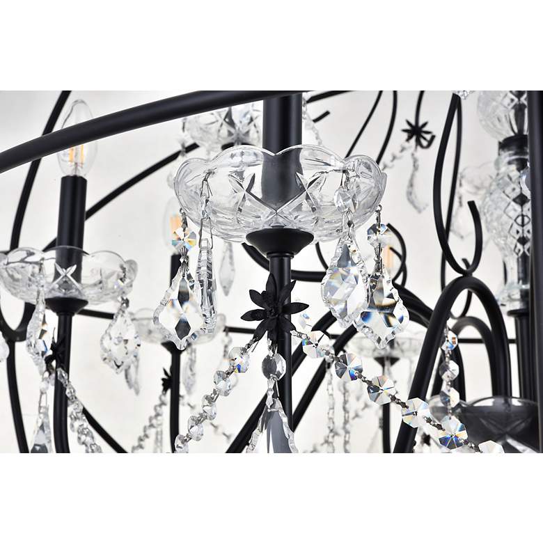 Image 7 Elegant Lighting Cordelia 43 1/2" Black Crystal 12-Light Chandelier more views
