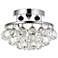 Elegant Lighting Corona 10" Chrome and Clear Crystal Ceiling Light