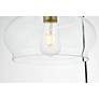 7_Elegant Lighting Destry 18 1/2" Brass Clear Glass Multi-Light Pendant more views