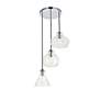 5_Elegant Lighting Destry 18 1/2" Chrome Clear Glass Multi-Light Pendant more views