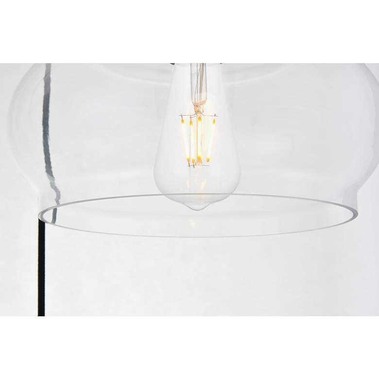 Image 6 Elegant Lighting Destry 18 1/2" Chrome Clear Glass Multi-Light Pendant more views