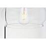 6_Elegant Lighting Destry 18 1/2" Chrome Clear Glass Multi-Light Pendant more views