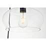 5_Elegant Lighting Destry 18 1/2" Wide 3-Light Black Clear Glass Pendant more views