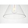 6_Elegant Lighting Destry 18 1/2" Wide 3-Light Black Clear Glass Pendant more views