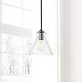 1_Elegant Lighting Destry 8" wide Chrome and Clear Glass Mini-Pendant