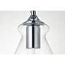 6_Elegant Lighting Destry 8" wide Chrome and Clear Glass Mini-Pendant more views