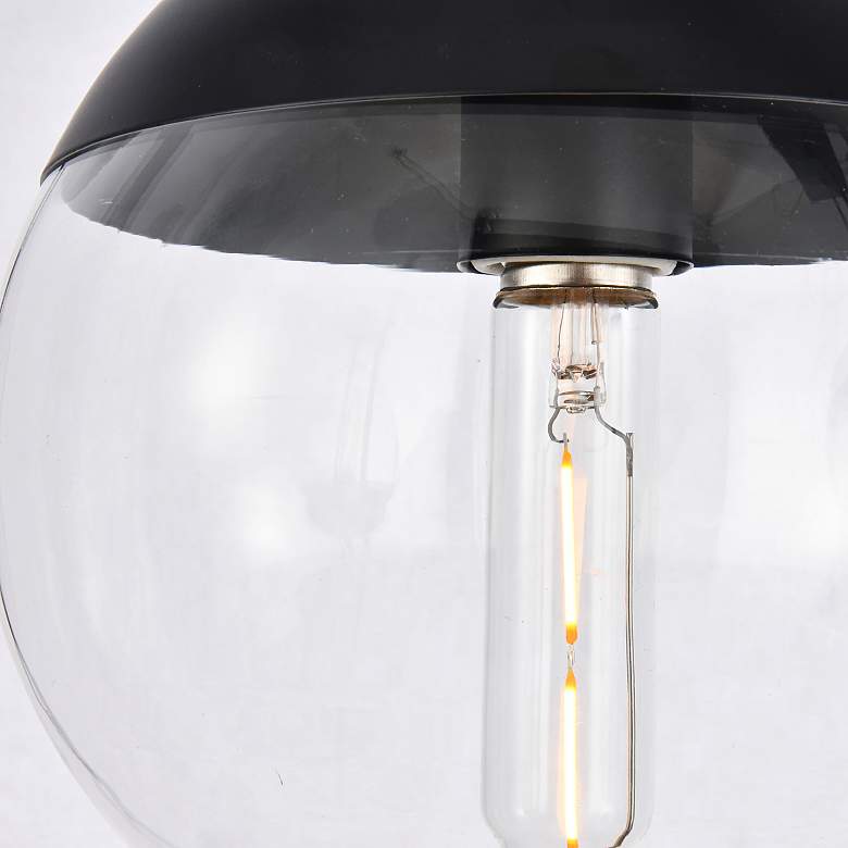 Image 5 Elegant Lighting Eclipse 18" 5-Light Black and Glass Globe Pendant more views