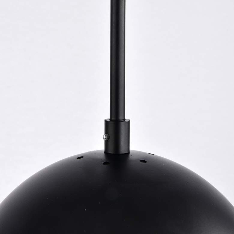Image 6 Elegant Lighting Eclipse 18" 5-Light Black and Glass Globe Pendant more views