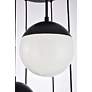 7_Elegant Lighting Eclipse 18" 5-Light Black and White Globe Pendant more views