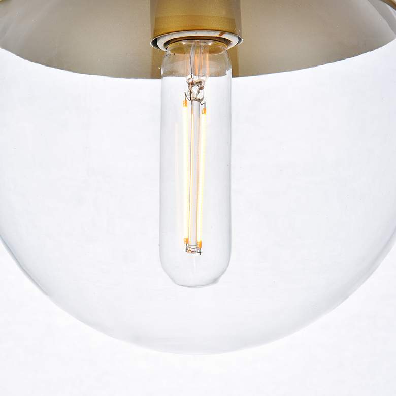 Image 7 Elegant Lighting Eclipse 18" 5-Light Brass Globe Multi-Light Pendant more views