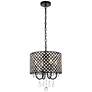 2_Elegant Lighting Elise 14" Wide Black and Crystal 4-Light Chandelier
