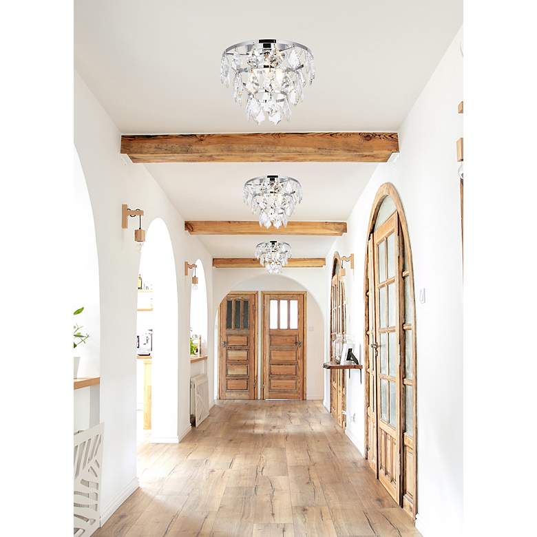 Image 3 Elegant Lighting Ella 10" Wide Flush Mount Crystal Ceiling Light more views