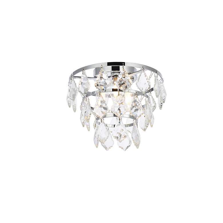Image 4 Elegant Lighting Ella 10" Wide Flush Mount Crystal Ceiling Light more views