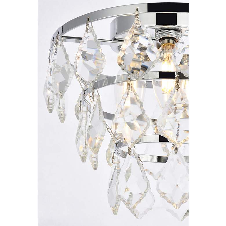 Image 6 Elegant Lighting Ella 10" Wide Flush Mount Crystal Ceiling Light more views