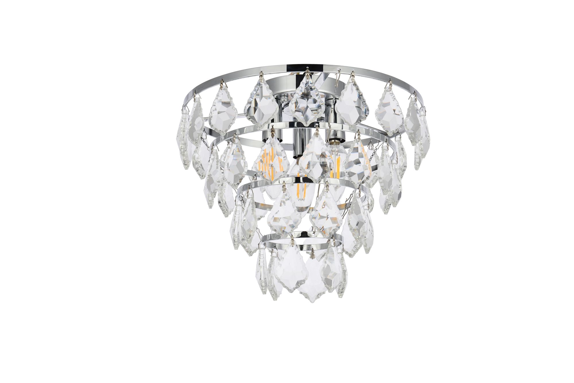 Elegant Lighting Ella 12" Wide Crystal Glass Flush Mount Ceiling Light