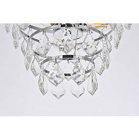 Image5 of Elegant Lighting Ella 16" Chrome and Crystal Flush Mount Ceiling Light more views