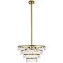 Thumbnail2 of Elegant Lighting Ella 20" Brass and Crystal Modern Tiered Pendant