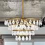 Thumbnail1 of Elegant Lighting Ella 20" Brass and Crystal Modern Tiered Pendant