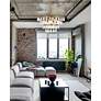 Thumbnail3 of Elegant Lighting Ella 20" Brass and Crystal Modern Tiered Pendant more views