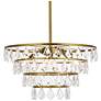 Thumbnail4 of Elegant Lighting Ella 20" Brass and Crystal Modern Tiered Pendant more views