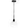 Elegant Lighting Emett 8" Wide Black And Clear Glass Mini Pendant