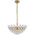 Elegant Lighting Emilia 18" Brass and Crystal Modern Pendant