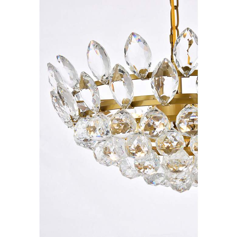 Image 6 Elegant Lighting Emilia 18" Brass and Crystal Modern Pendant more views