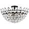 Elegant Lighting Emilia 20" Wide Black Finish Crystal Ceiling Light