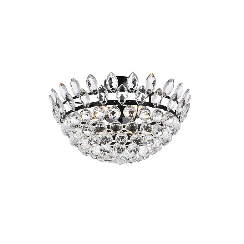 Image 5 Elegant Lighting Emilia 20" Wide Black Finish Crystal Ceiling Light more views