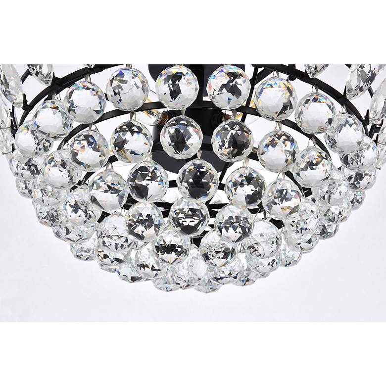 Image 6 Elegant Lighting Emilia 20" Wide Black Finish Crystal Ceiling Light more views