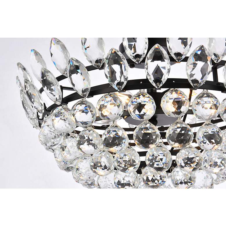 Image 7 Elegant Lighting Emilia 20" Wide Black Finish Crystal Ceiling Light more views