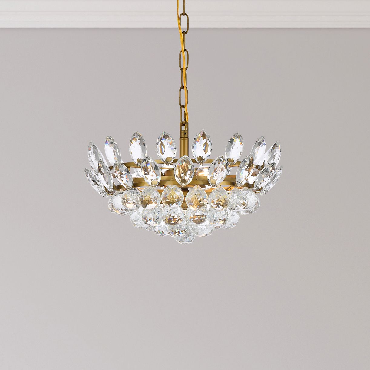 Elegant Lighting Emilia Brass - Antique Brass Collection
