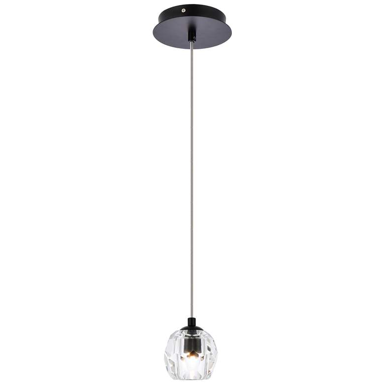 Image 1 Elegant Lighting Eren 1 5 1/2" Wide Black Mini Pendant