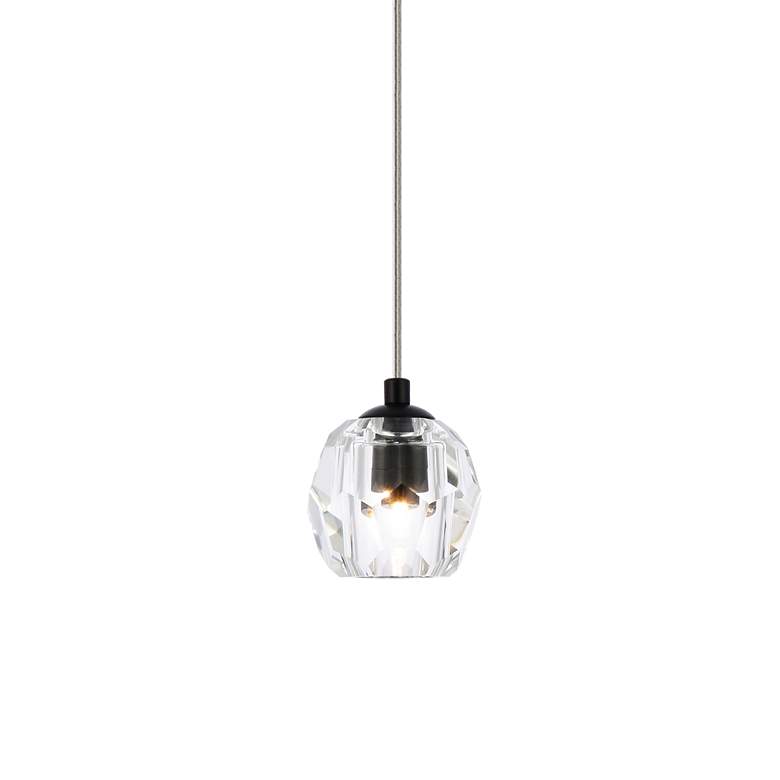 Image 4 Elegant Lighting Eren 1 5 1/2" Wide Black Mini Pendant more views