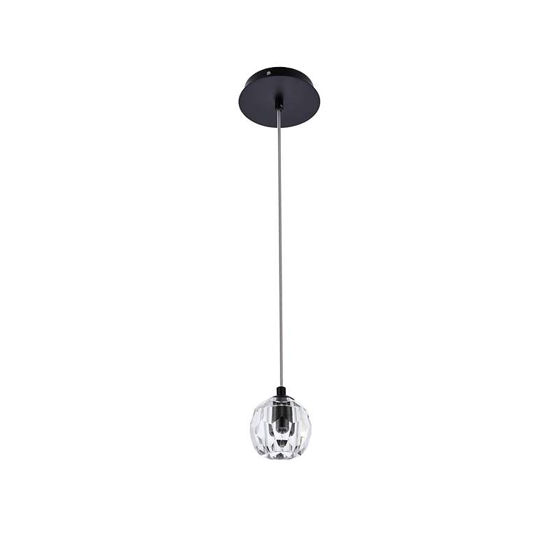 Image 7 Elegant Lighting Eren 1 5 1/2" Wide Black Mini Pendant more views