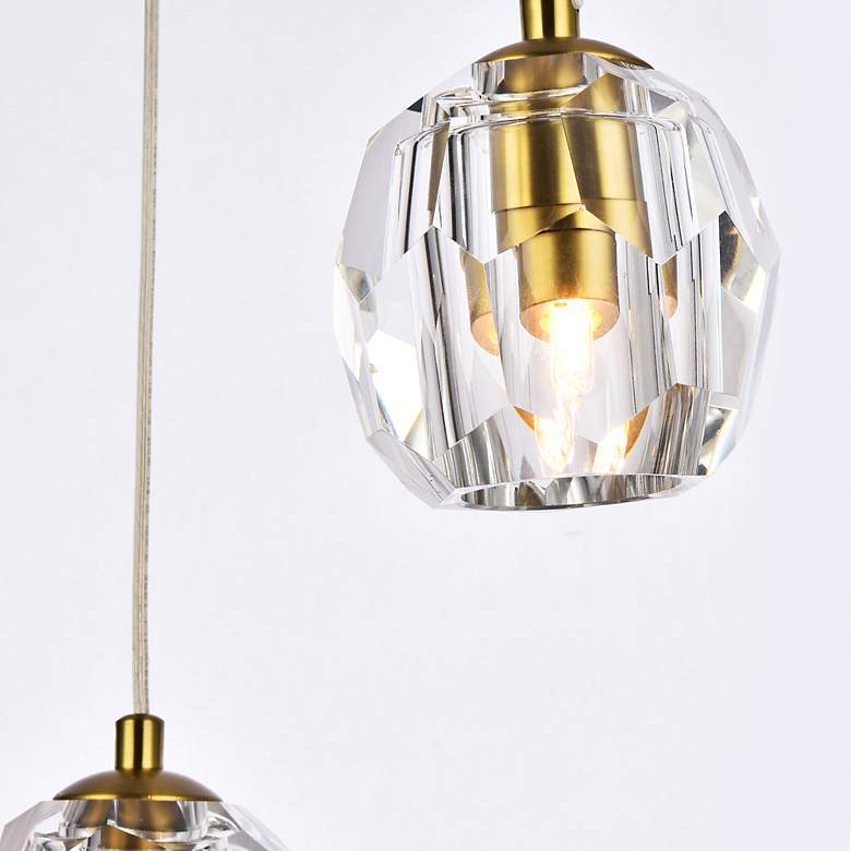 Image 5 Elegant Lighting Eren 11 3/4" 3-Light Modern Cluster Crystal Pendant more views