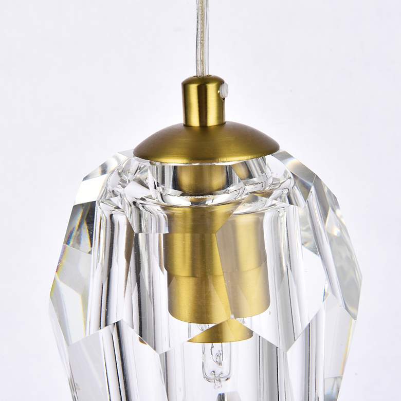 Image 7 Elegant Lighting Eren 11 3/4" 3-Light Modern Cluster Crystal Pendant more views