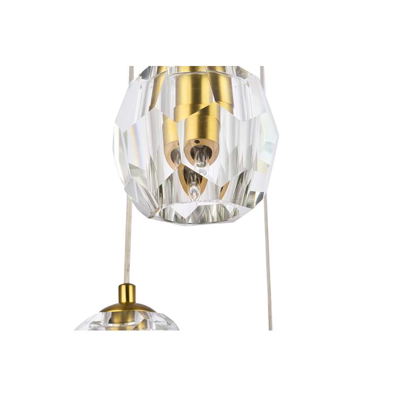 Image 4 Elegant Lighting Eren 11 3/4 inch Wide Gold 5-Light Mini Cluster Pendant more views