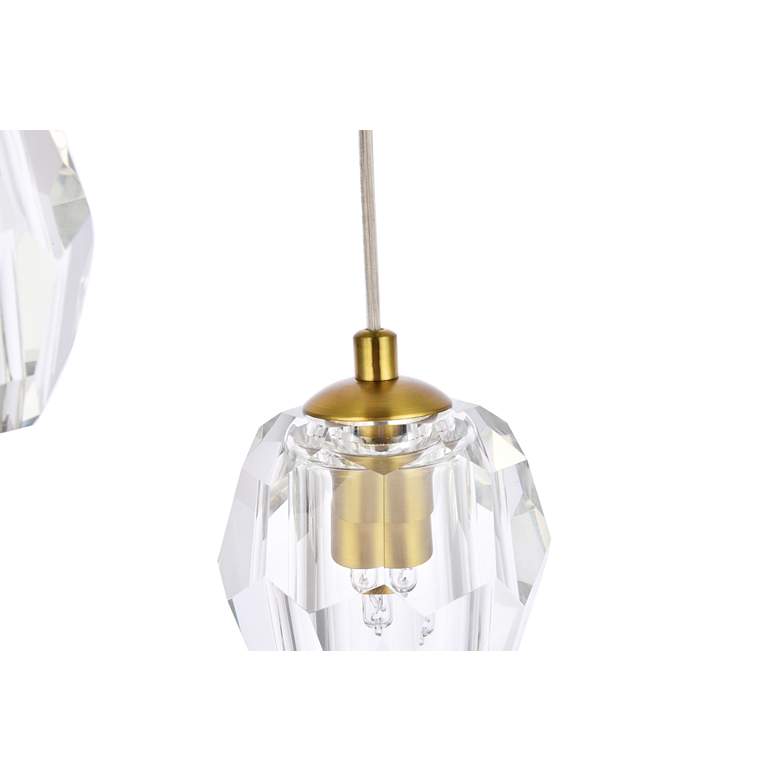 Image 5 Elegant Lighting Eren 11 3/4 inch Wide Gold 5-Light Mini Cluster Pendant more views